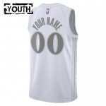 Maillot NBA Dallas Mavericks Personnalisable Nike 2024-25 City Edition Blanc Swingman - Enfant